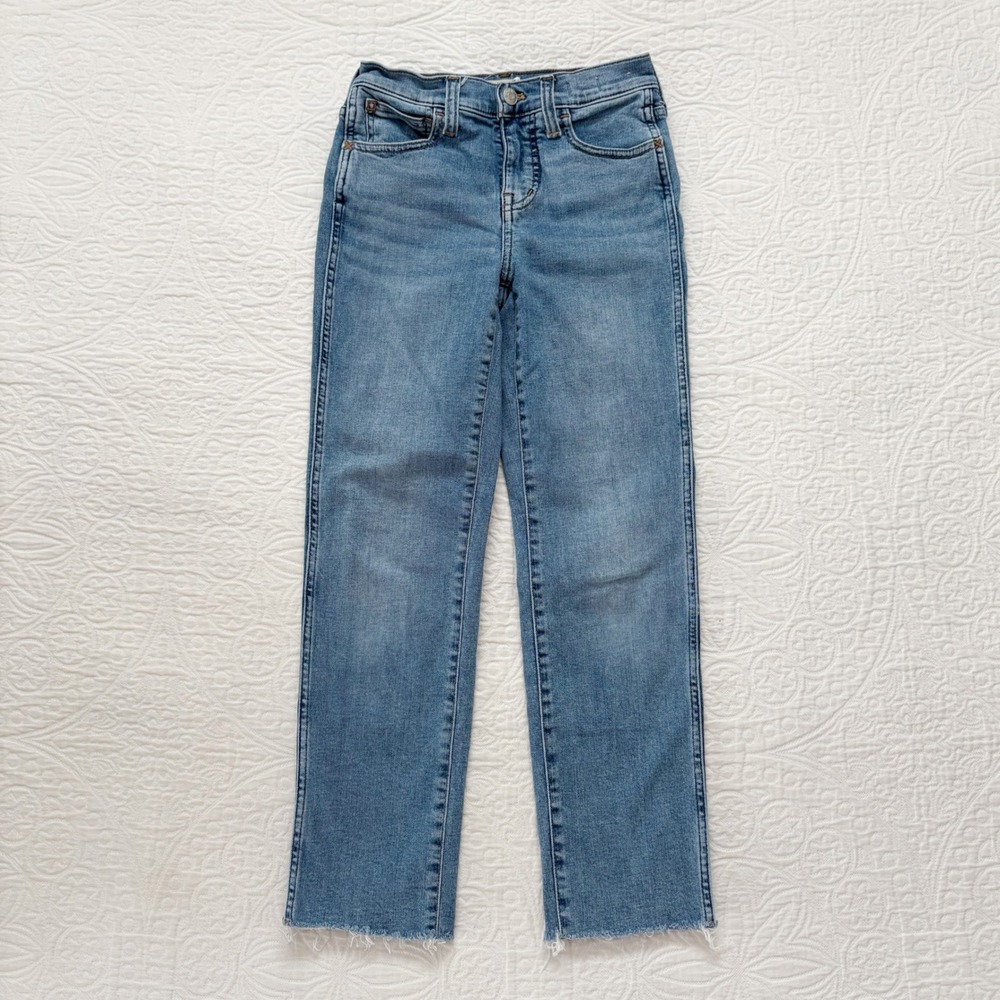 Madewell Petite Roadtripper Stovepipe Jeans, Mather Wash Sz 23P